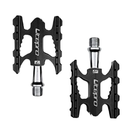 Harilla Pédales VTT Harilla 1 Paire de Pédales de Vélo de Montagne Professionnelles à Roulement Scellé Pédales Multi-usages en D'aluminium de 9 / 16 '' - Deluxe et Durable, Noir