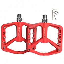 Hellery Pièces de rechanges Hellery 1 Paire de pédales de vélo de Montagne, pédales de Rechange en Fibre de Nylon de 9 / 16 Pouces antidérapantes légères pour Les vélos de Route BMX VTT - Rouge