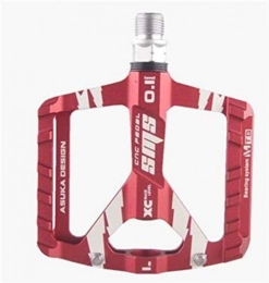 HUOGUOYIN Pédales VTT HUOGUOYIN Pédale de vélo 1pair Aviation en Alliage d'aluminium Route Pédales VTT BMX Fit for du Roulement vélo Pédale vélo Pièces (Color : Red)