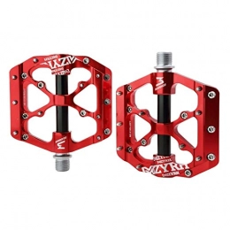 HUOGUOYIN Pédales VTT HUOGUOYIN Pédale de vélo 3 roulements Fit for vélo Plat pédales Ultraléger CNC pédales en Aluminium Fit for VTT Cyclisme sur Route (Color : R)