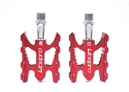 HUOGUOYIN Pièces de rechanges HUOGUOYIN Pédale de vélo Fit for VTT VTT Pédale K3 Route vélo Pliant en Alliage d'aluminium Fit for 412 10, 8 * 6, 2 mm Roulement pédale (Color : Red)