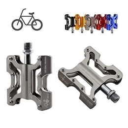 HWHSZ Pièces de rechanges HWHSZ PéDales De VéLo, PéDales De VéLo De Montagne, PéDales De VéLo De Montagne à 3 Roulements Alliage D'Aluminium UltraléGer CNC PéDales Plates ScelléEs De VéLo BMX VTT Accessoires De VéLo, E