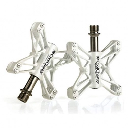 HYYSH Pièces de rechanges HYYSH Cool Change Mountain Bike Pedals Accessoires de vélo de Route modifiés Pédales universelles antidérapantes (Color : Titanium Alloy Bearing)