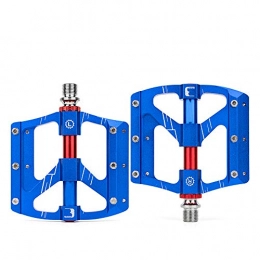 HZL Pièces de rechanges HZL Pédales VTT, pièces de vélo pédale de vélo, Alliage d'aluminium VTT 3 roulements scellés, pédale de vélo de Route, pédale(Blue)