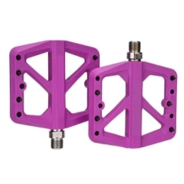 Jorzer Pédales VTT Jorzer Pédale de vélo pédales Plates Plates de Montagne pédales de vélo de Montagne pédales en Nylon antidérapantes légères pour la Route BMX MTB Cycling Bicycle Accessoires 1pair - Purple