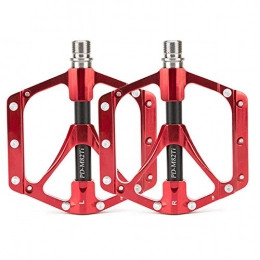 Jtoony Pièces de rechanges Jtoony Pédales de Vélo Alliage Roulement pédale VTT Titane Poids léger Grande Tread Surface Pédale Palin Riding Pédale de Vélo de Montagne (Color : Red, Size : One Size)