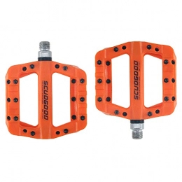 KDOAE Pédales VTT KDOAE Pédale Vélo VTT Pédales 1 Paire Nylon antidérapage Durable vélo Pédales Surface for vélo de Route 5 Couleurs (1712C) pour Mountain Road (Color : Orange)