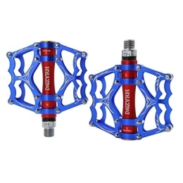 KELITE Pédales VTT KELITE Pédales De Vélo De Montagne en Alliage D'aluminium Antidérapant Durable 3 Roulement 9 / 16 pour Pédales Hybrides De Vélo De Route BMX VTT 1 Paire (Color : Blue)