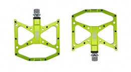 LANCYG Pédales VTT LANCYG Pedale Fahrrad, Pédale Vélo Pédales à vélo de Montagne Plat de Montagne Ultra-sergles VTT en Alliage d'aluminium CNC scellé 3 Pédales de vélo antidérapantes antidérapantes (Color : Green)