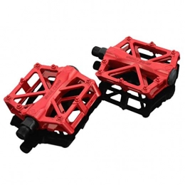 LDDLDG Pièces de rechanges LDDLDG Pédales Vélo Route Flat BMX / VTT Vélo à pédales - Plate-Forme vélo pédale, pédale vélo Fibre Nylon antidérapante (Color : Red)