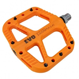 LDDLDG Pièces de rechanges LDDLDG Pédales Vélo Route VTT Pédales VTT Pédales 3 Roulement Non-Slip léger en Fibre de Nylon pédales de vélo BMX VTT Plate-Forme for 9 / 16" (Color : Orange)