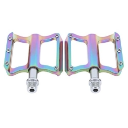 Liukouu Pièces de rechanges Liukouu Pédale de vélo à pédale en Alliage d'aluminium, pédale de vélo de Montagne Noire légère, Durable pour Les vélos de Montagne Vélos de Montagne Vélos de Route Vélos pliants(Colorful)