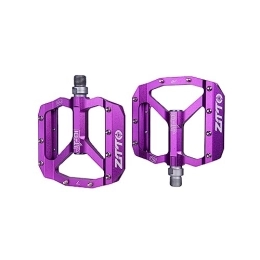 lopituwe Pédales VTT lopituwe ZTTO 1 Paire de pédales Plates de vélo en Alliage L7U Portant des pédales antidérapantes sûres pour Le Cyclisme en Plein air remplacer Les pièces de vélo de Montagne, Mauve