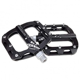 LWLEI Pédales VTT Lwlei Pédales de vélo de Montagne, pédales de vélo en Alliage d'aluminium CNC, Plate-Forme de vélo antidérapante pour BMX ou VTT ， 9 / 16 Pouces Cadeau Parfait (Couleur : Noir)