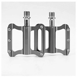 Mnjin Pièces de rechanges Mnjin Sports de Plein air Pédales de vélo de Route Plate-Forme Plate en Alliage d'aluminium pour vélos de Route Équipement Fixe BMX, 9 / 16", Gris