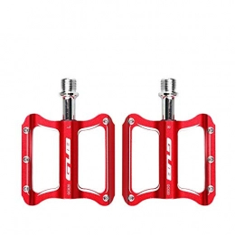 YDWL Pédales VTT Mountain bike pedal road bicycle pedal bicycle pedal bearing Pelin anti-skid foot stare-red