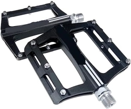 LyZap Pédales VTT Mountain Bike Pedals， Pédales de vélo, vélo de Montagne 8 Couleurs Plate-Forme en Alliage Route Ultra-léger VTT Accessoires de vélo de pédale de vélo (Color : Svart)