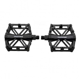 Muziwenju Pièces de rechanges MUZIWENJU Pédales de vélo Universal Mountain Bike Plate-Forme de pédale Vélo Super-Joint Portant l'alliage d'aluminium Plat pédale 9 / 16"(1 Paire de Sangles d'épaule) Haute qualité (Color : Black)