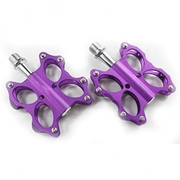 Nanna Pièces de rechanges Nanna Pédale vélo en Alliage d'aluminium Roulement Montagne pédale Anti-dérapantes Accessoires pédales Mountain Bike Pédales Potences Vélo (Color : Purple)