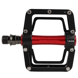 Nannigr Pièces de rechanges Nannigr Pédale Universelle, 1 Paire de pédales de vélo de Montagne durables antidérapantes pour vélo de Montagne BMX VTT(Noir+Rouge)