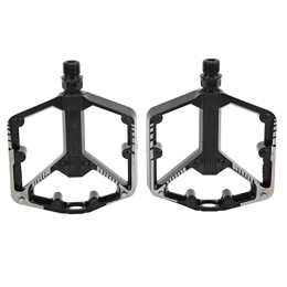 Nikou Pièces de rechanges NIKOU Pédales de vélo de Montagne, pédales de vélo Accessoires de Cyclisme Antidérapant Alliage d'aluminium Noir pour vélo de Route VTT (1 Paire)