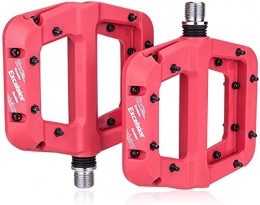 NKTJFUR Pièces de rechanges NKTJFUR Pédales de vélo MTB Pédale à vélo Nylon 2 Roulement Composite 9 / 16 Pédales de vélo de Montagne Pédales de vélo antidérapantes Haute résistance Surface de la Route (Color : Red)