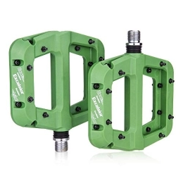 YoGaes Pédales VTT Pedale VTT VTT Pédale de vélo Nylon 2 Composite Composite 9 / 16 pédales de vélo de Montagne à Haute résistance pédales de vélo Non glissées Surface for la Route BMX PéDales pour VéLo (Color : Green)