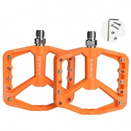 perfeclan Pièces de rechanges Perfeclan 1 Paire de pédales de vélo de Route de Montagne en Fibre de Nylon VTT pédales de Plate-Forme de Cycle de vélo pour vélos de Route BMX VTT Fixie - Orange