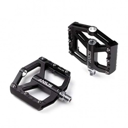 PPLAS Pièces de rechanges PPLAS Non-Slip Montagne pédales vélo, Ultra Strong coloré CR-Mo CNC Usinées 9 / 16" du scellé Roulements for la Route BMX VTT Vélo Fixie (Color : Black)