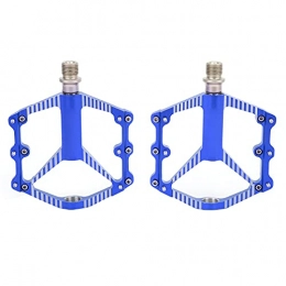 Alomejor Pièces de rechanges Pédale de VTT, Pédale de roulement de vélo Diamètre de Filetage général 14mm Pagaie de vélo de Montagne Plat du Roulement Accessoire de vélo Corps en Alliage d'aluminium pour Le Cyclisme(Bleu)