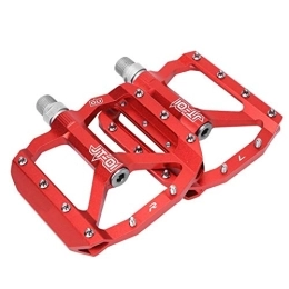 Germerse Pédales VTT Pédale de vélo, Repose-Pieds de vélo Pliable en Alliage d'aluminium antirouille et Durable, Pratique à Utiliser pour Les Outils de vélo de vélo de Montagne(Red)