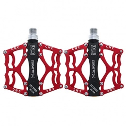 Gertok Pièces de rechanges PéDale VTT Plat Pédales Cycle Accessoires Cyclisme Accessoires Accessoires de Vélo De Montagne Vélo De Route Pédales BMX Pédales Vélo Accessoires Red, Free Size