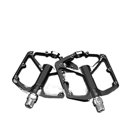 JEMETA Pièces de rechanges Pédales De Vélo De Montagne Accessoires D'équipement D'équitation en Alliage D'aluminium Antidérapants Pédales De Vélo De Route remplacer (Color : Black, Size : 1)