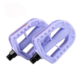 NOOLAR Pièces de rechanges Pédales de vélo de Montagne, pédale de vélo légère for Enfants 12MM en Plastique Dur Repose-Pieds vélo pédale de vélo for Enfants antidérapante (Color : Purple)