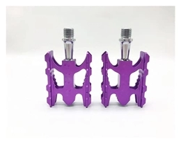 NOOLAR Pièces de rechanges Pédales De Vélo De Montagne, Pédales De Vélo Pliantes Roulements Scellés for Pédales De Vélo Universelles en Aluminium Antidérapantes VTT Route BMX (Color : Purple)