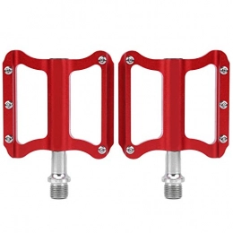 Alomejor Pièces de rechanges Pédales de vélo MJ032 pédale en Alliage d'aluminium pédale de vélo de Montagne de Route 10x80x20mm 9 / 16 Fil(Rouge)