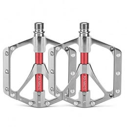 LYDY Pièces de rechanges Pédales de vélo, pédales de VTT en Alliage d'aluminium à Triple roulement en Alliage de Titane pédales d'arbre pièces de vélo adaptées aux vélos de Route et de Montagne-Silver