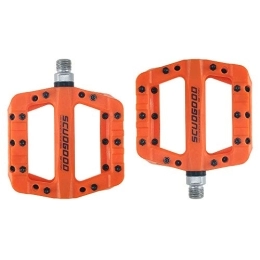 Belleashy Pièces de rechanges Pédales de vélo Pédales de vélo de montagne 1 paire de surface de pédales de vélo durable antidérapantes en nylon pour vélo de route VTT BMX 5 couleurs (1712C) pour le cyclisme ( Color : Orange )