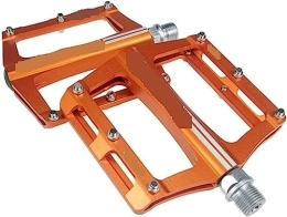 TAWAPA Pièces de rechanges pédales de vélo, pédales de vélo de Route, Pédales de vélo, vélo de Montagne 8 Couleurs Plate-Forme en Alliage Route Ultra-léger VTT Accessoires de vélo de pédale de vélo (Color : Oranje)