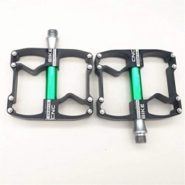 BoaInx Pédales VTT Pédales de vélo Roulement étanche Pédale vélo Pédales VTT VTT Pédales vélo Ultra-léger Non-Slip Accessoires Vélo Convient aux vélos de Route et de Rue (Color : Black Green)