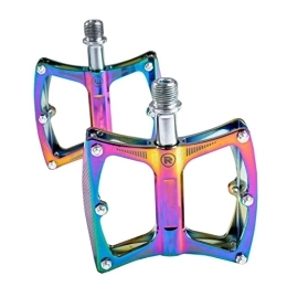 Qingchen Pièces de rechanges QINGCHEN Sun MS Pédale de vélo Ultralight en Aluminium en Alliage antidérapant en Alliage antidérapant Portant des pédales colorées compatibles avec BMX Accessoires de vélo de Montagne Sun MS