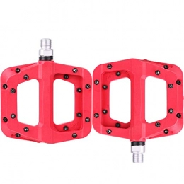 QuRRong Pièces de rechanges QuRRong Pédales de vélo Joint de pédale de Bicyclette Double axe Portant la pédale de vélo de Montagne Durable Vélo de Route en Aluminium Large pédale pour Mountain Road Bike (Color : Red)