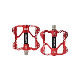 QXYOGO Pièces de rechanges QXYOGO Pedale VTT 1 Paire vélo Pédales Mountain Road Vélo VTT Vélo Plat Plateforme en Alliage d'aluminium 02 (Color : Red)