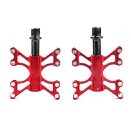 SFSHP Pièces de rechanges SFSHP Accessoires de vélo de Montagne, Alliage d'aluminium Ultra-léger Pieds de roulement à Pied, Plaque de Bande de roulement à vélo d'extérieur, Rouge