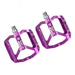 SM SunniMix Pièces de rechanges SM SunniMix 2X Pédales de Vélo Solide Légère en Alliage d'Aluminium 6061 Pédale avec Grip Maximum pour Vélo VTT BMX Route Montagne 10, 5x10x1, 5cm - Violet, 105x100x15mm