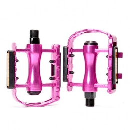 ViewHuge Pièces de rechanges ViewHuge Roulement Vélo Pédales, Alliage d'aluminium VTT Mountain Cyclisme Pedals-1 Paire, Rose / Rouge