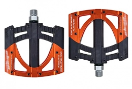 VNIUBI Pièces de rechanges VNIUBI Pedale VTT Velo BMX en Alliage Aluminium 9 / 16 Pédale Plate Forme Solide Anti-Dérapant avec Crampom(Orange)