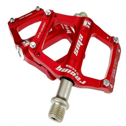 SCOC Pièces de rechanges Vélo Cycle Plate-Forme Pédale Route Roulement pédale 3 Roulement Pédale VTT Pédale vélo Pliant Pédale Pédales Mountain Road Bike (Color : Red, Size : One Size)