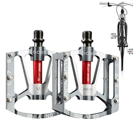 Geruwam Pédales VTT vélo Montagne à 3 roulements, Plate-Forme vélo pour VTT BMX | Pédale vélo Montagne Compatible 9 / 16 Pouces, Convient à la Plupart des vélos pour Adultes Geruwam