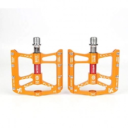 nurufsxin Pièces de rechanges Vélo pedal mountain bike portant trois Palin pedale titane aluminium pedale jaune